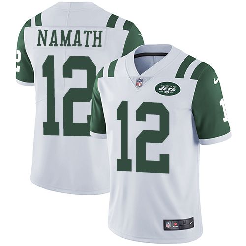 Men New York Jets #12 Joe Namath Nike White Vapor Limited NFL Jersey->new york jets->NFL Jersey